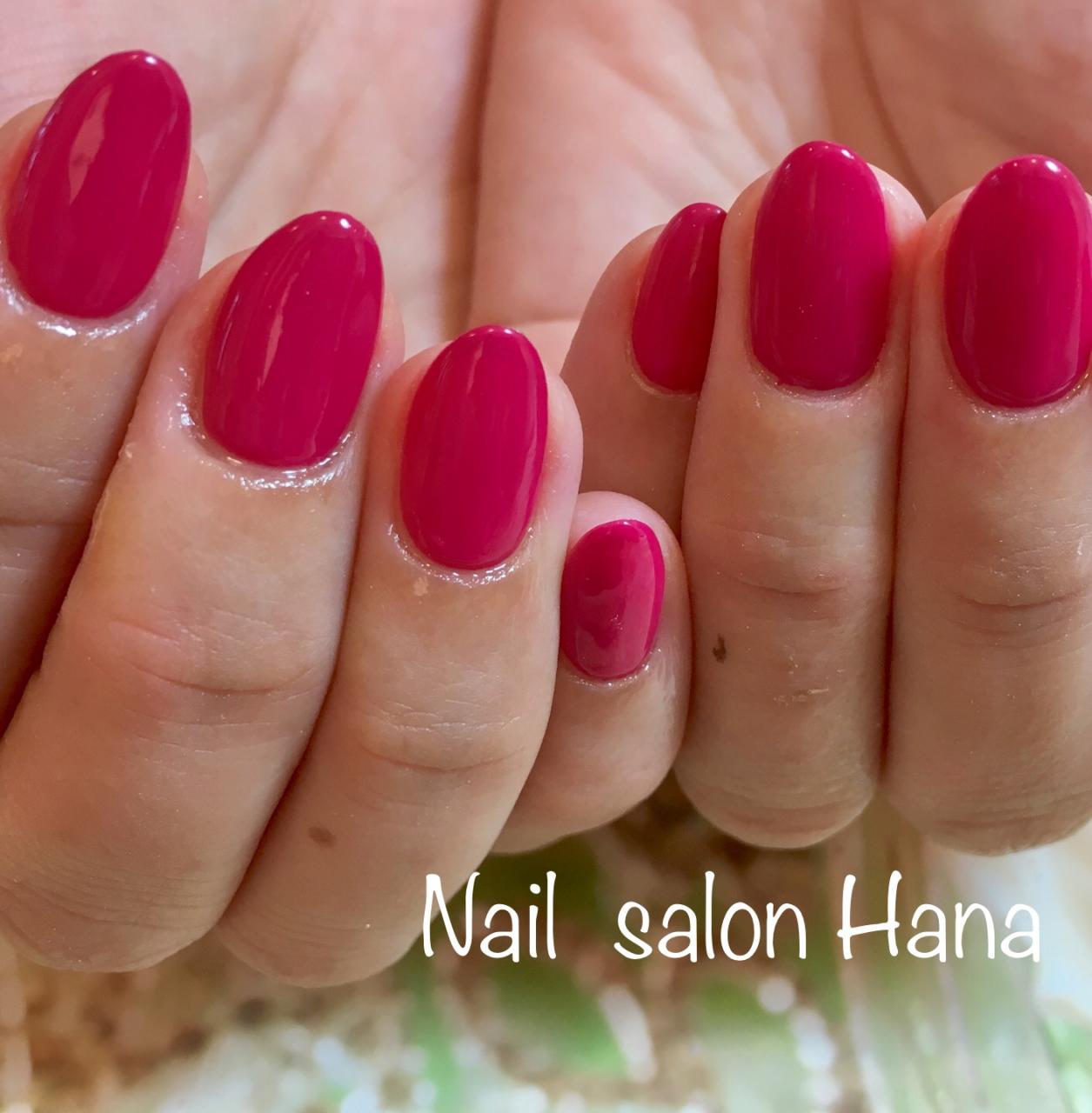 ピンク ワンカラー Nail Salon Hana