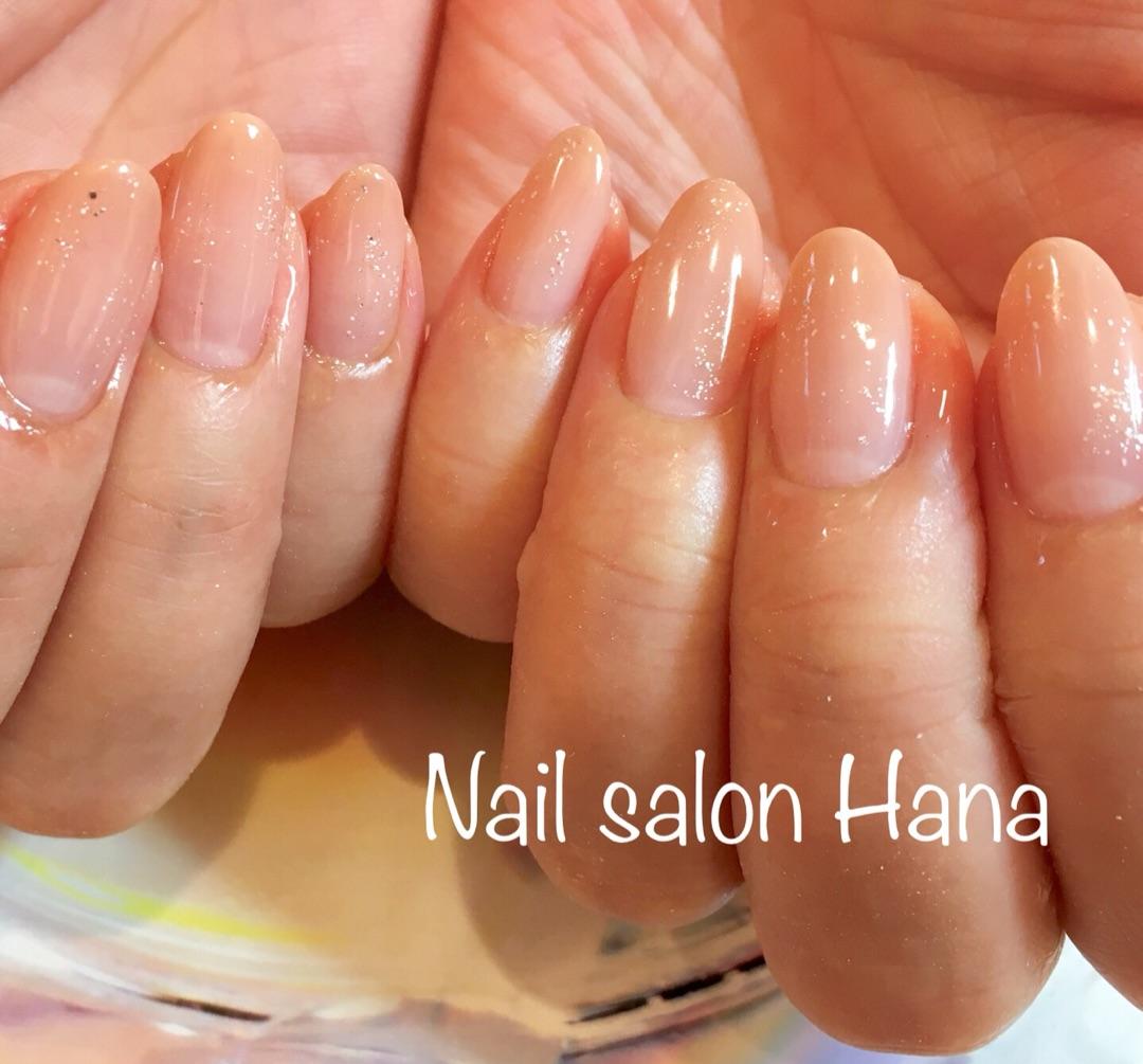 ピンクベージュ グラデーション Nail Salon Hana